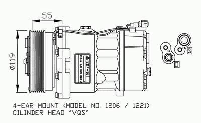 Sanden Kompressor  SD7V16-1215,1206,Audi Klimakompressor