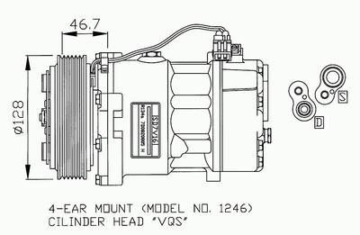 Sanden Kompressor  SD7V16-1207, fabrikneu