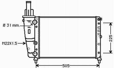 Fiat Punto 1,1 Khler,Lancia Y 10 1,1 Radiator