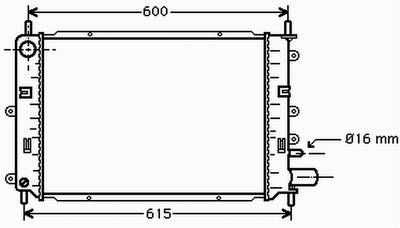 Ford Escort 1,8 DKhler,Ford Orion 1,6i EFI Radiator